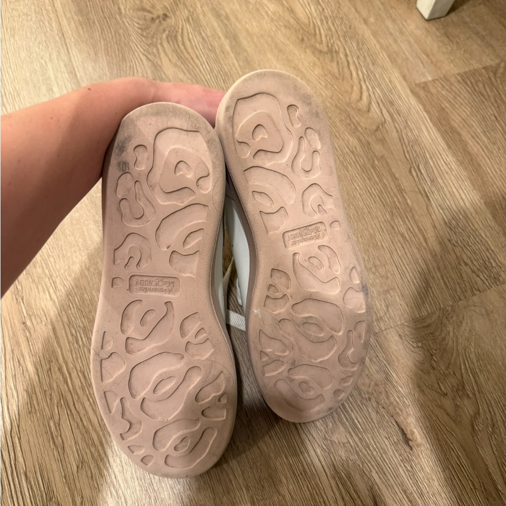 Alexander McQueen White and Beige Sneakers